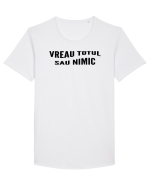 Vreau totul sau nimic Tricou mânecă scurtă guler larg Bărbat Skater