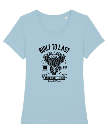 Built to Last Motorcycle Black Sky Blue