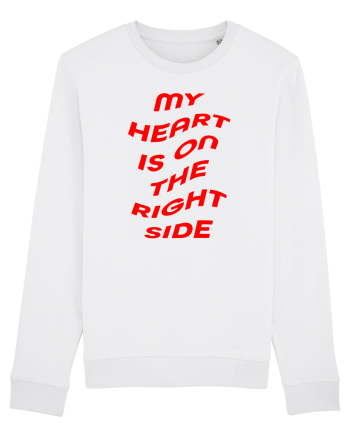 My heart is on the right side White