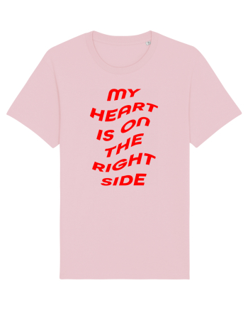 My heart is on the right side Cotton Pink