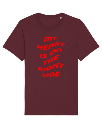 My heart is on the right side Burgundy