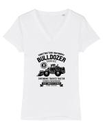 Buldozer Black Tricou mânecă scurtă guler V Damă Evoker