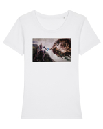 Metaverse Tricou mânecă scurtă guler larg fitted Damă Expresser