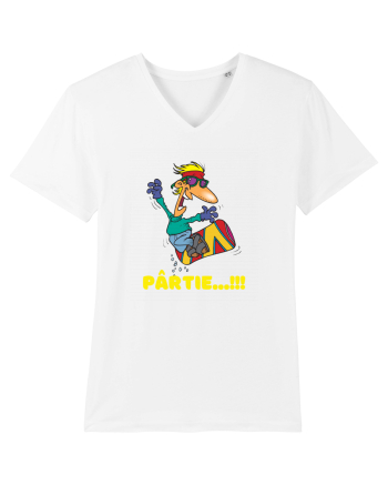 Pârtie... Incepător! Feriți-vă!Snowboarding White