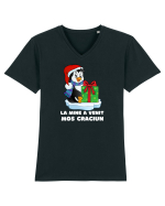 La Mine A Venit Mos Craciun!Am primit multe cadouri! Tricou mânecă scurtă guler V Bărbat Presenter