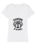 Champions League Black Tricou mânecă scurtă guler V Damă Evoker