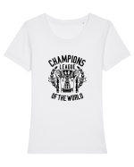 Champions League Black Tricou mânecă scurtă guler larg fitted Damă Expresser
