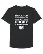 RUGBY Tricou mânecă scurtă guler larg Bărbat Skater
