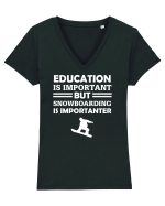SNOWBOARDING Tricou mânecă scurtă guler V Damă Evoker