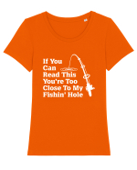 FISHING Tricou mânecă scurtă guler larg fitted Damă Expresser