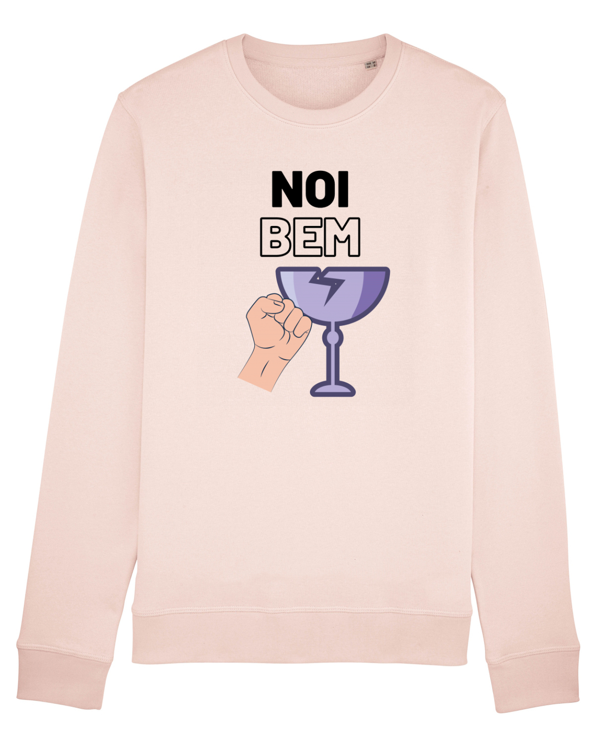 Bluză mânecă lungă Unisex Rise Candy Pink