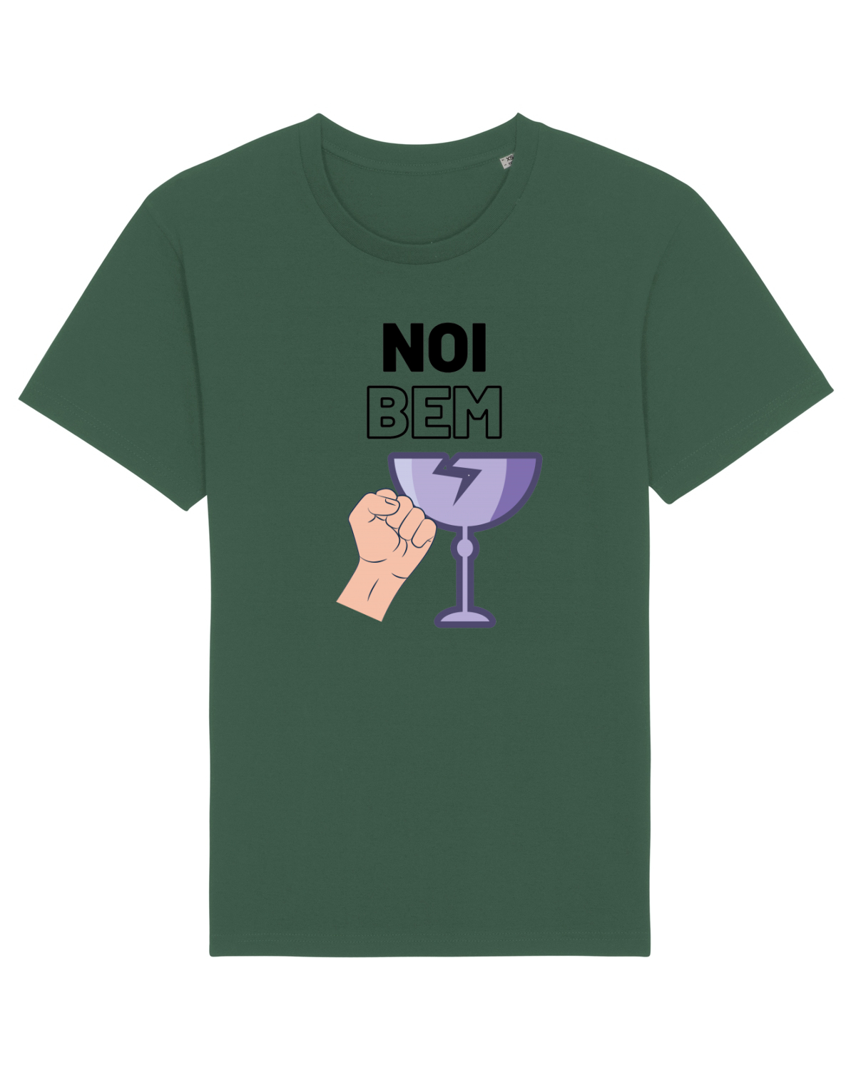 Tricou mânecă scurtă Unisex Rocker Bottle Green