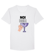 Noi bem, spargem pahare Tricou mânecă scurtă guler larg Bărbat Skater