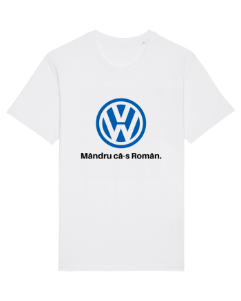 VW. Mândru că-s Român White