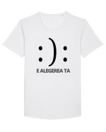 Fericit sau Trist Tricou mânecă scurtă guler larg Bărbat Skater