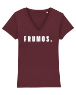 Frumos Tricou mânecă scurtă guler V Damă Evoker
