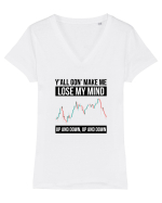 Lose My Mind (Trading) negru Tricou mânecă scurtă guler V Damă Evoker