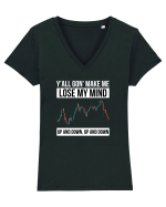 Lose My Mind (Trading) alb Tricou mânecă scurtă guler V Damă Evoker