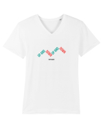 UP AND DOWN (Crypto Quote) negru Tricou mânecă scurtă guler V Bărbat Presenter