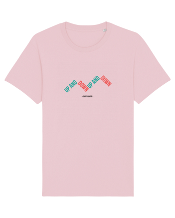 UP AND DOWN (Crypto Quote) negru Cotton Pink