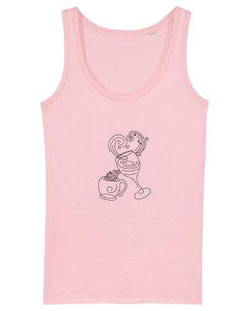 Coffee and Wine (negru) Cotton Pink