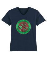 Omicron Covid Variant Tricou mânecă scurtă guler V Bărbat Presenter