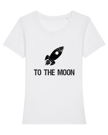 To the moon White