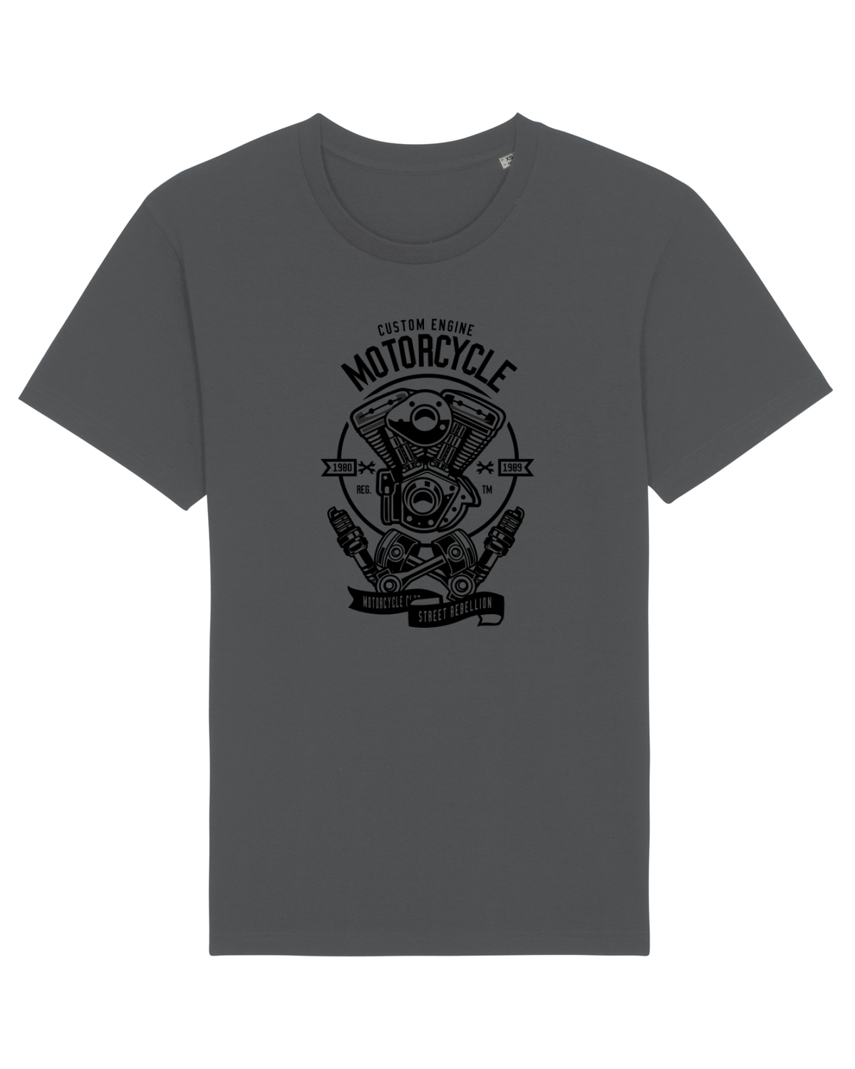 Tricou mânecă scurtă Unisex Rocker Anthracite