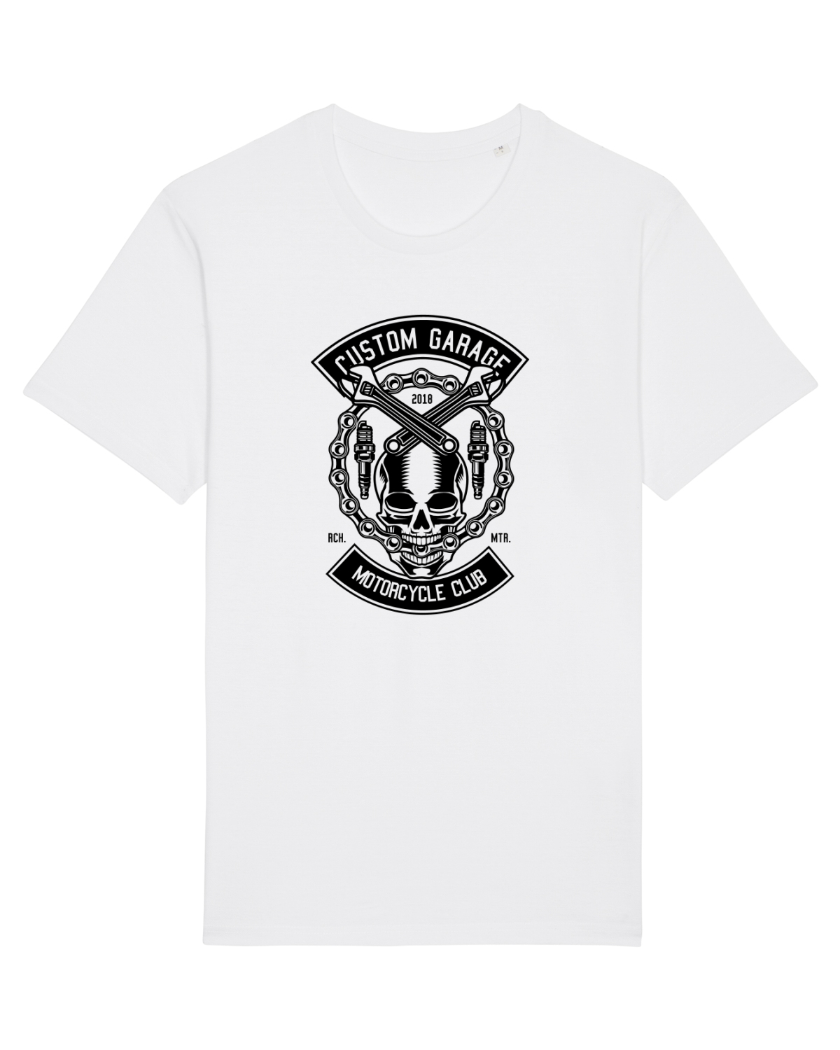 Tricou mânecă scurtă Unisex Rocker White