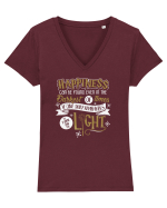 HAPPINESS Tricou mânecă scurtă guler V Damă Evoker
