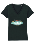 HAWAII Tricou mânecă scurtă guler V Damă Evoker