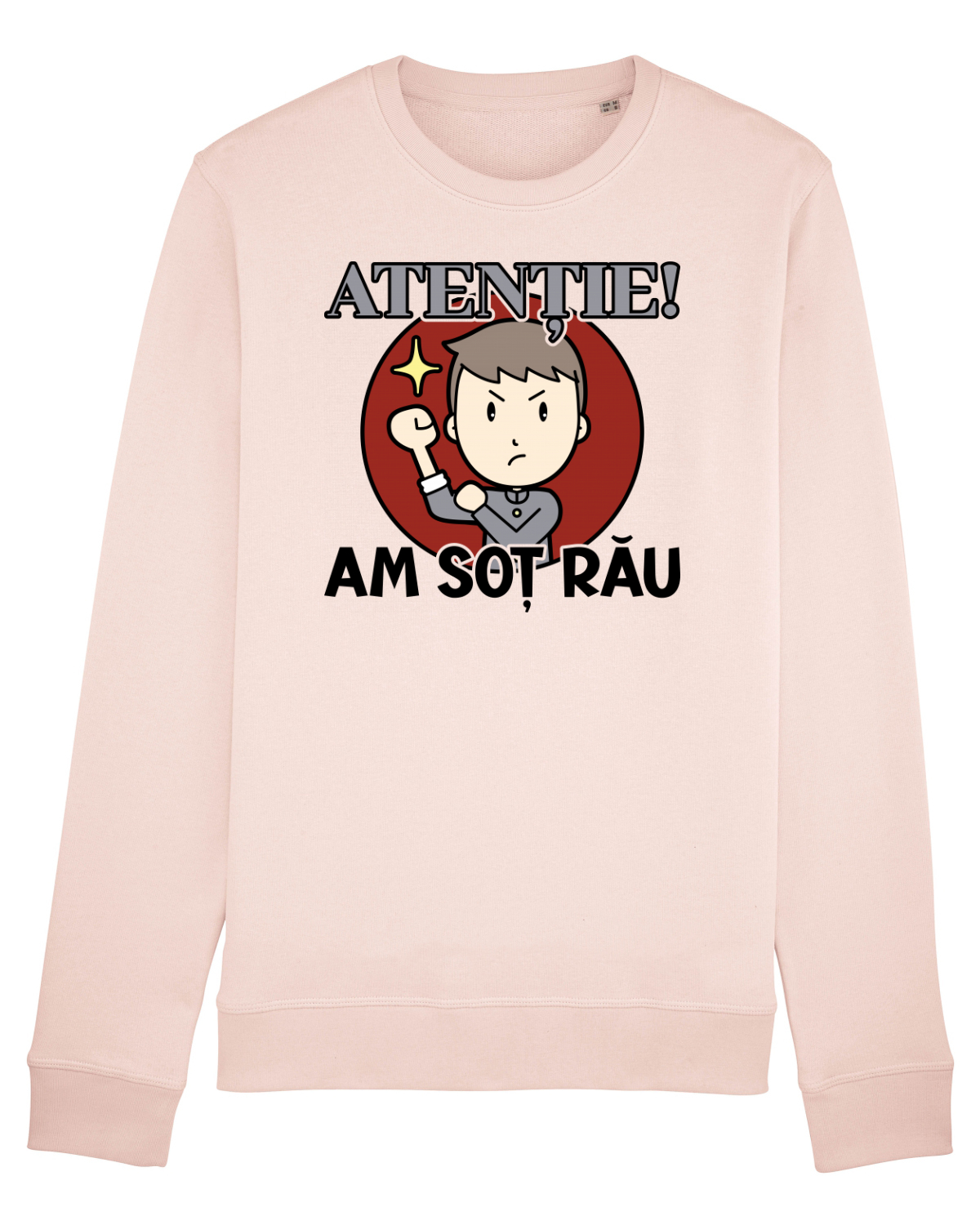 Bluză mânecă lungă Unisex Rise Candy Pink