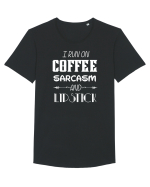 COFFEE Tricou mânecă scurtă guler larg Bărbat Skater