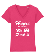 CAMPING Tricou mânecă scurtă guler V Damă Evoker