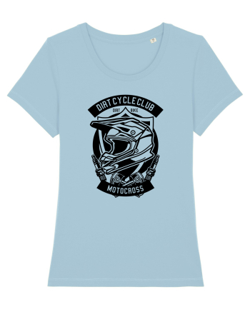 Dirt Bike Motocross Black Sky Blue