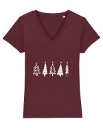 Brazi de craciun Tricou mânecă scurtă guler V Damă Evoker