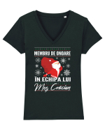 Echipa lui Mos Craciun Tricou mânecă scurtă guler V Damă Evoker