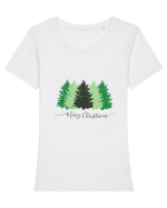 Merry Christmas #7 Tricou mânecă scurtă guler larg fitted Damă Expresser