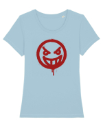 Angry face Tricou mânecă scurtă guler larg fitted Damă Expresser