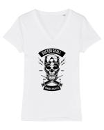 Doctor Skull Black Tricou mânecă scurtă guler V Damă Evoker