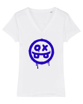 Sick scary face White