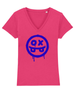 Sick scary face Tricou mânecă scurtă guler V Damă Evoker