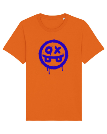 Sick scary face Bright Orange