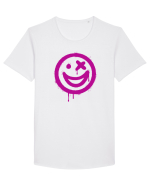 Smiling face Tricou mânecă scurtă guler larg Bărbat Skater