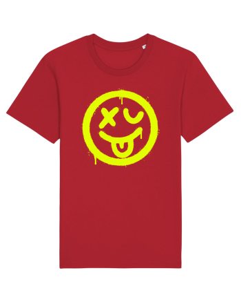 Smiling sick face Red