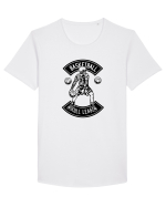 Basketball Skull Black Tricou mânecă scurtă guler larg Bărbat Skater