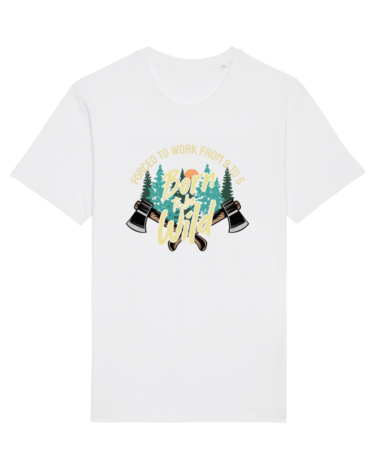 Tricou mânecă scurtă Unisex Rocker White