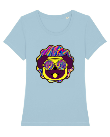Psychedelic pug Sky Blue