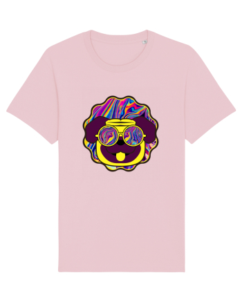 Psychedelic pug Cotton Pink