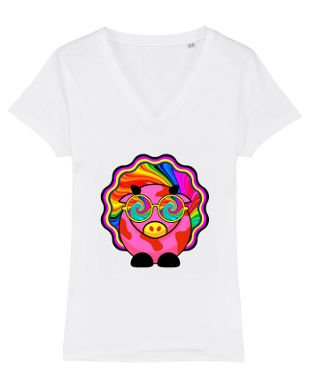 Psychedelic Cow White